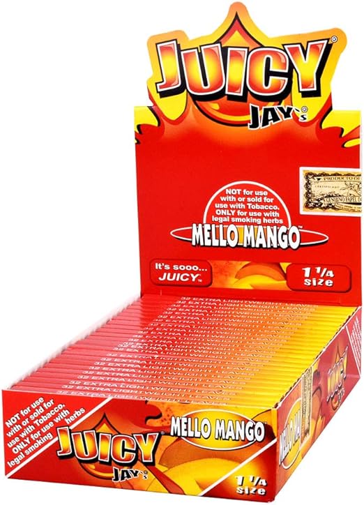 Juicy Jay Rolling Paper 1 1/4" - Mello Mango Flavour