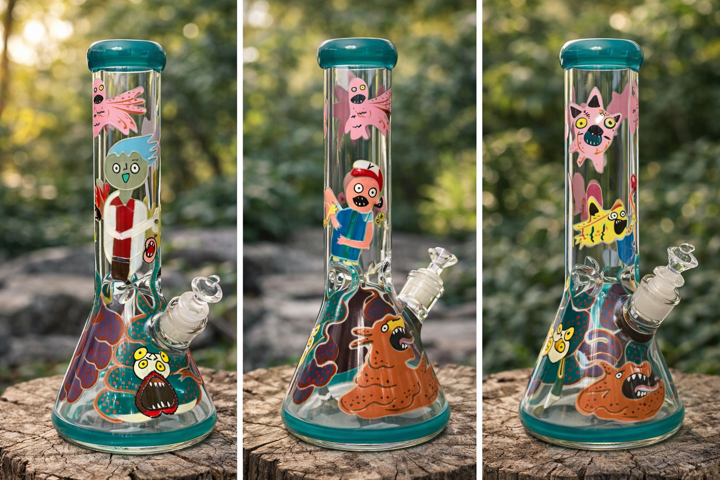 13" Bong - Teal Rick & Morty Edition
