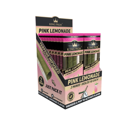 King Palm Leaf Rolls - Pink Lemonade Edition (2 Mini Packs)