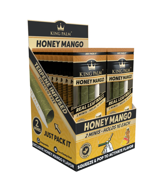 King Palm Leaf Rolls - Mini Honey Mango Edition (2 Mini Packs)