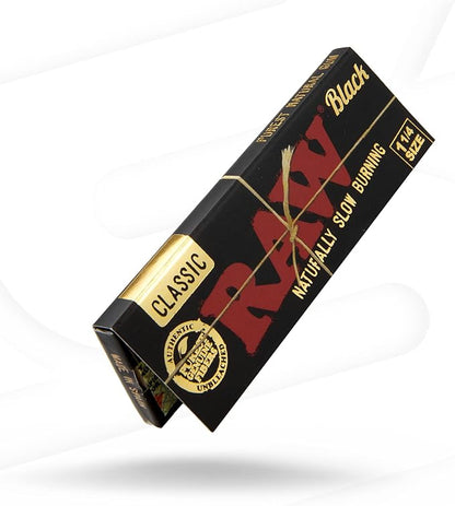 Raw Black Rolling Paper - 1 1/4" Size