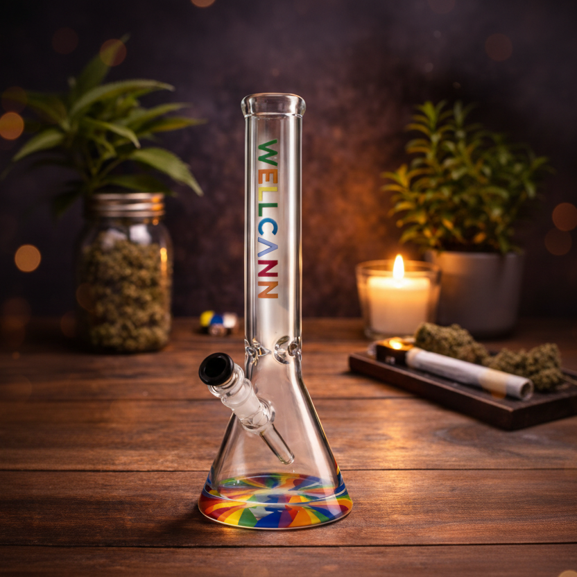 15" WELLCANN Bong (7mm) - Rainbow Edition