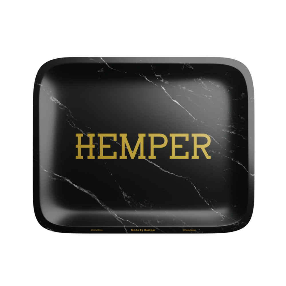 Hemper Rolling Tray - Black Marble Edition