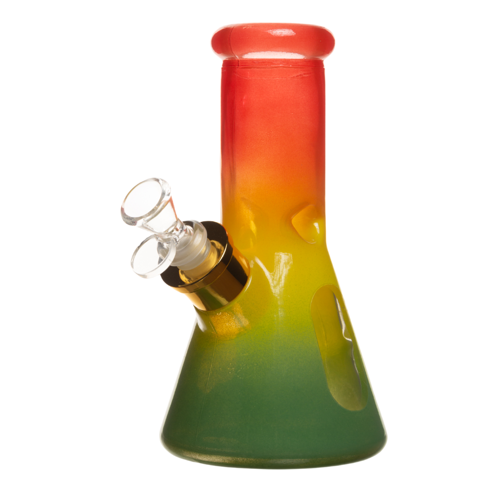 8" Glass Bong (7mm) - Rasta Edition