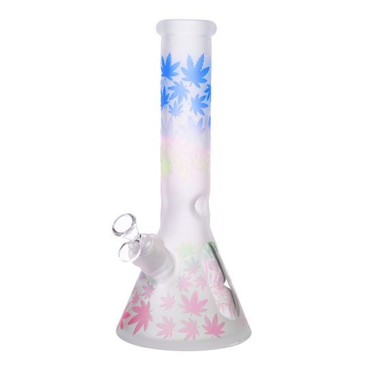 12" Bong (7mm) - Faded Leaf Glass Edition