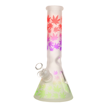 12" Bong (7mm) - Faded Leaf Glass Edition