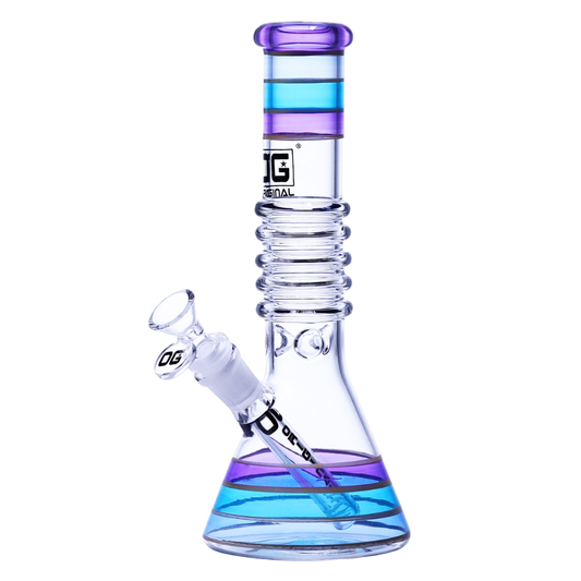 10" OG Beaker Bong - Rainbow Ring Edition