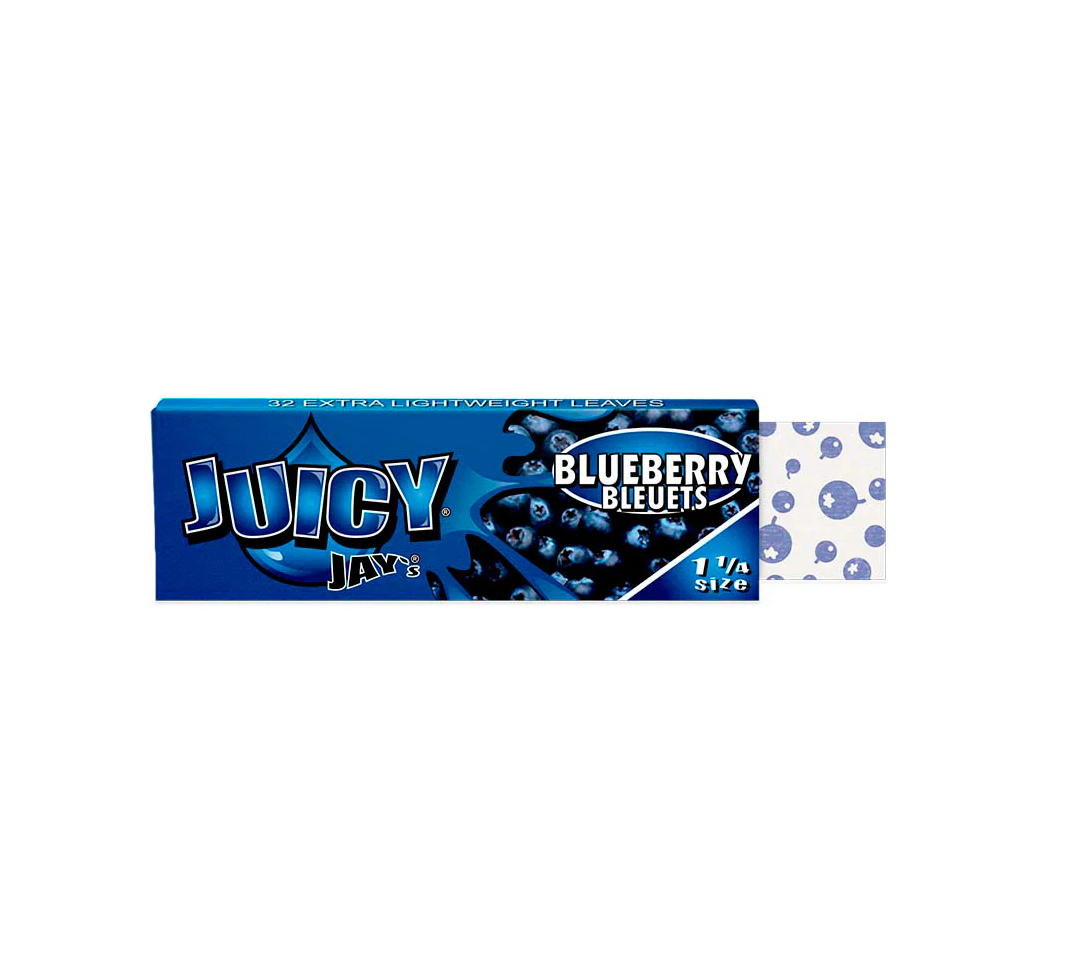 Juicy Jay Rolling Paper 1 1/4" - Blueberry Flavour